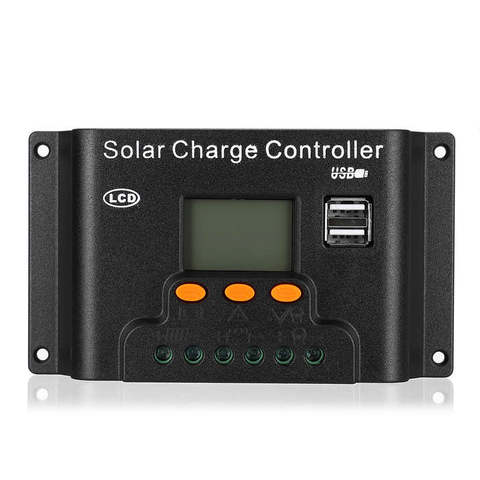 10/20/30/40/50/60A 12v/24v Adjust PWN Solar Battery Charge Controller for Solar Panel (Current 60A)