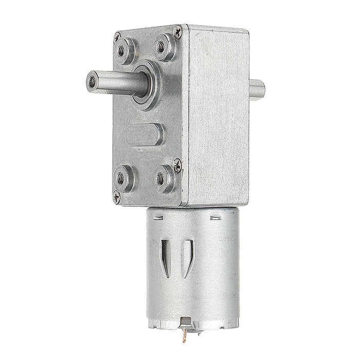 Machifit JGY-370 DC 6/12/24V 150RPM Double Shaft Worm Gear Motor Self-locking Reductio (Voltage 12V)