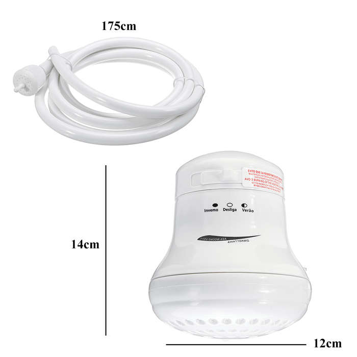 110/220V Instant Electric Water Heater Instant Hot Shower Head 5400W 3