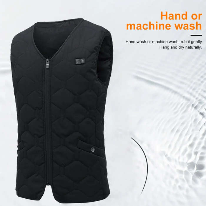 4XL - TENGOO HV-20 Smart Heated Vest 20 Heating Areas Oversized Women Men Winter Vest Self Heating V