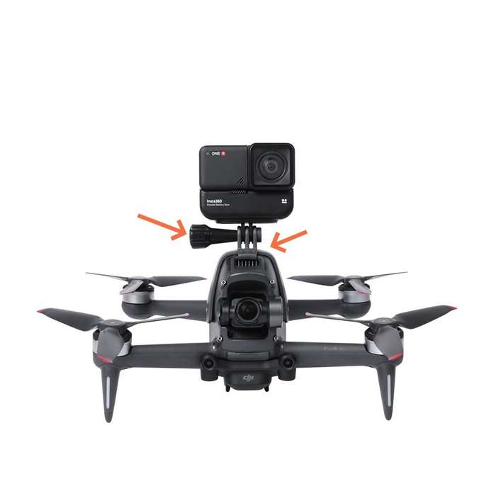 Grey - Sunnylife FPV Camera Mount - GoProo/DJI Adapter, Multi-Angle Bracket for Pocket 2/1 & DJI FPV