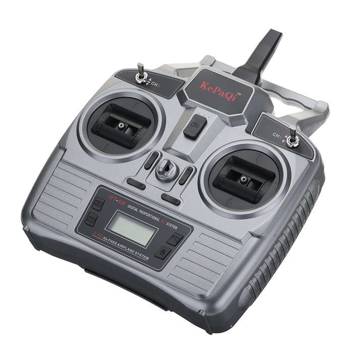 Mode 2 (Left stick throttle) - KPQRC HT-6A 2.4Ghz 6CH PWM FHSS Transmitter Remote Control with F-06A