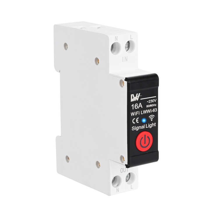 16A - 1P 16A 32A Tuya WiFi Smart Circuit Braker Smart Home Electricity Monitor Wireless APP Remote C