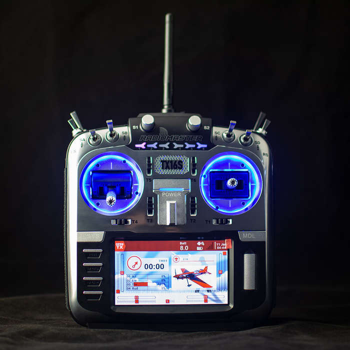 White - RadioMaster TX16S Radio Transmitter LED Gimbal Backlight Retrofit Light Mod Upgrade Set Blue