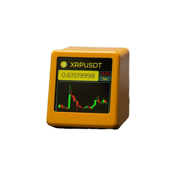 White - WiFi Weather Clock Stocks Exchange Rates Bitcoin Cryptocurrency Price Tracking Display Smart