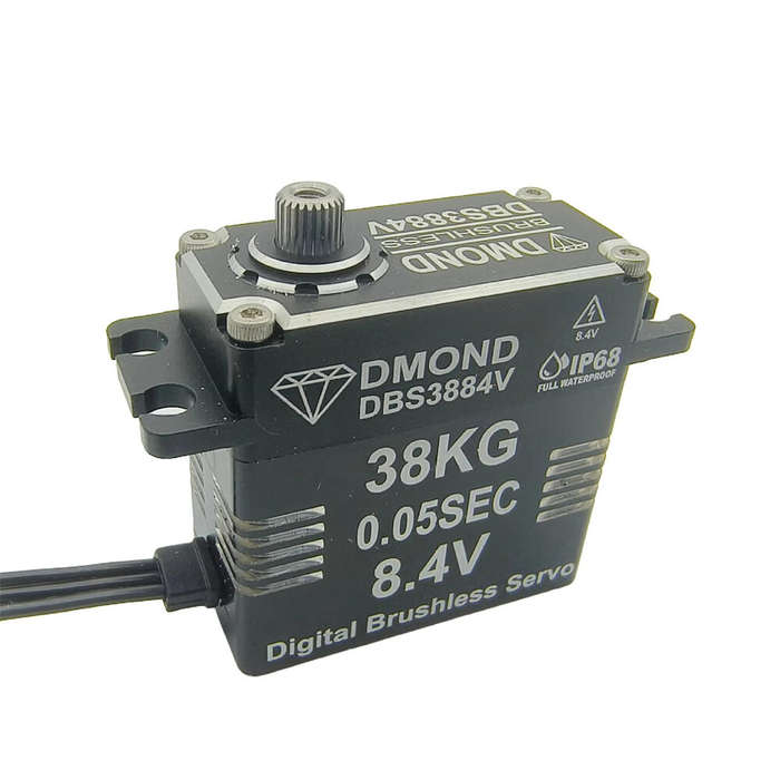 Black - DMOND DBS3884V 38KG 0.05sec 8.4V IP68 Waterproof High Speed Gear RC Digital Brushless Servo