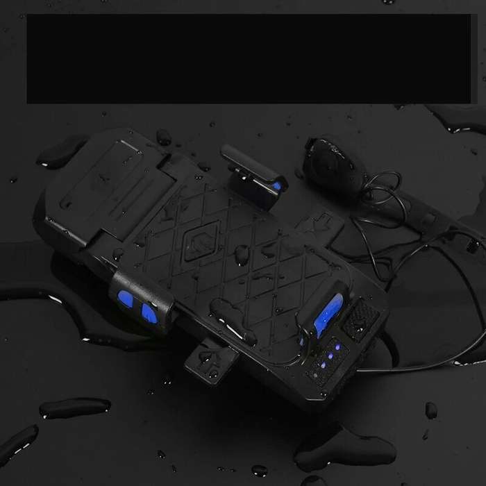 Blue - Xmund 4 in 1 500Lm Brightness Bike Headlight 3000mAh Battery IPX6 Waterproof 3 Light Modes 12