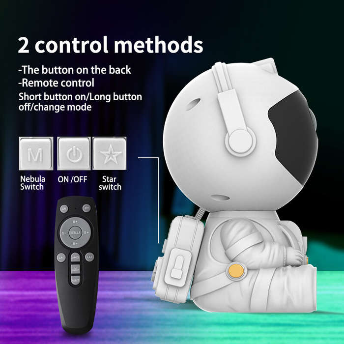 White - Elfeland LED Astronaut Starry Sky Light Projection Night Lamp 8 Dynamic Lighting Modes Water