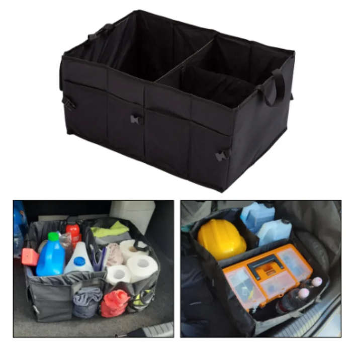 Black - Universal Car Trunk Storage Box Multifunctional Organize Box Large Capacity Foldable Car Sto