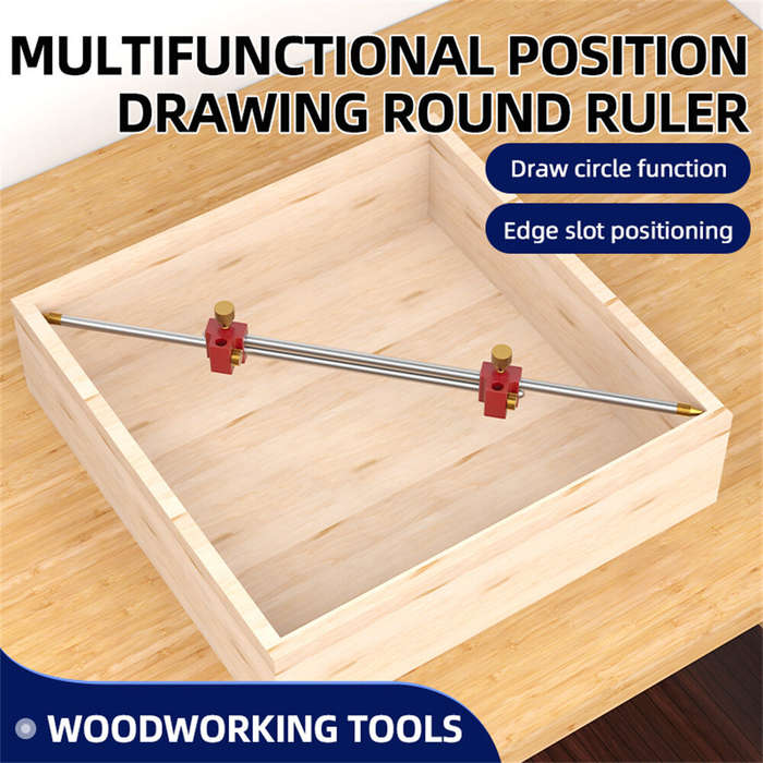 Silver - ENJOYWOOD 3 In 1 Modular Bar Gauge Bar Clamping Positioning Compass Tool Woodworking Scribe
