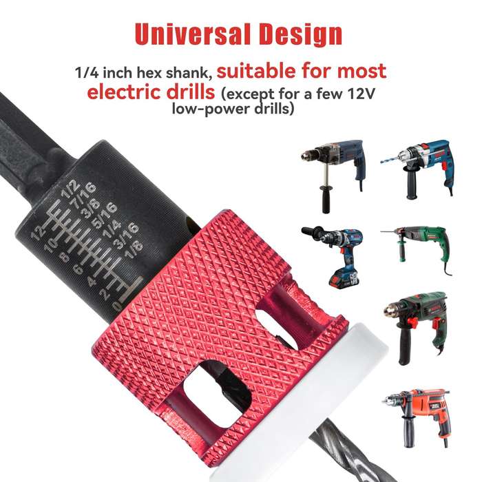 5Pcs - 5PCS 1/4 Inch Hex Shank Countersink Drill Bits Set with Low Friction Stop for Wood Plastic MD
