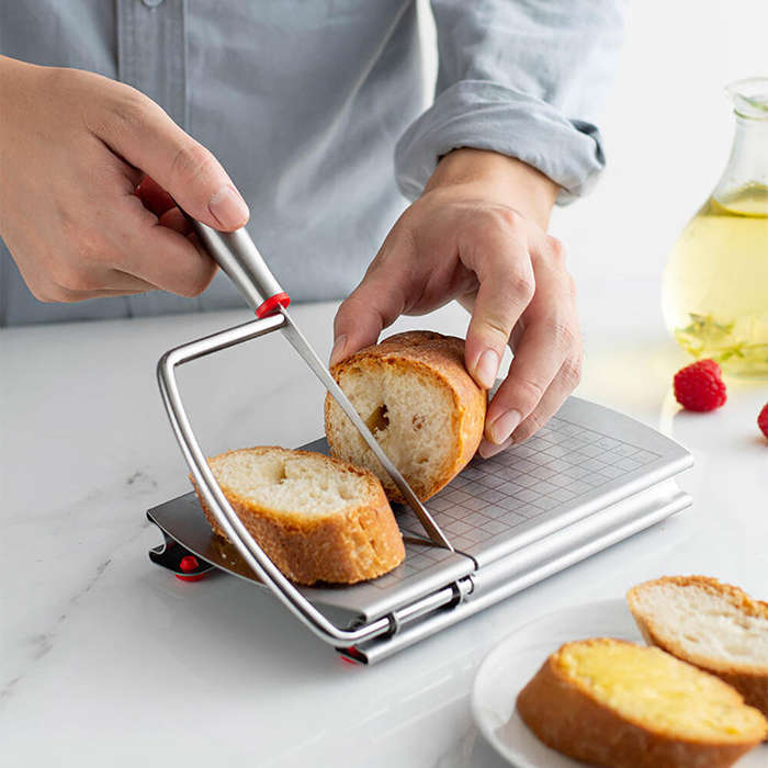White - Household Kitchen Tools Stainless Steel Cheese Slicer Wire Cutters
