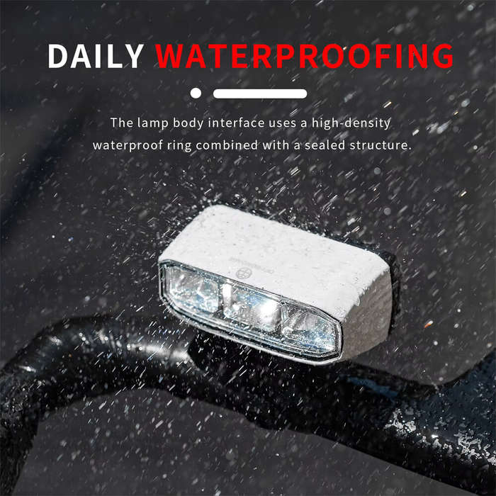 B12 White+Remote - OFFBONDAGE Wireless Remote Control Bicycle Headlight 200 Meter Long Throw Portabl