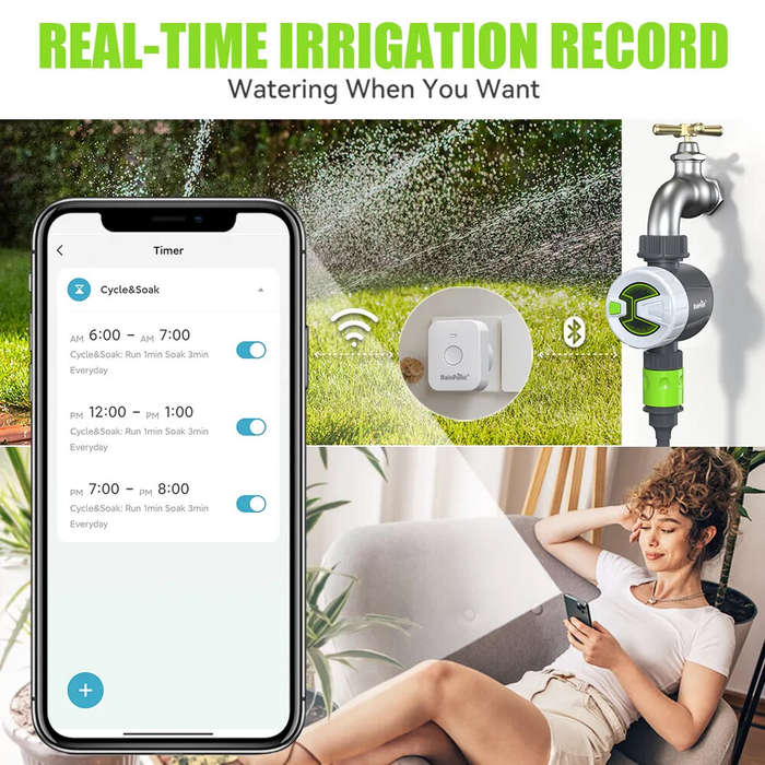WiFi Version - Rainpoint Sprinkler Timer WIF bluetooth Smart Water Timer Remote Control Wireless Hos