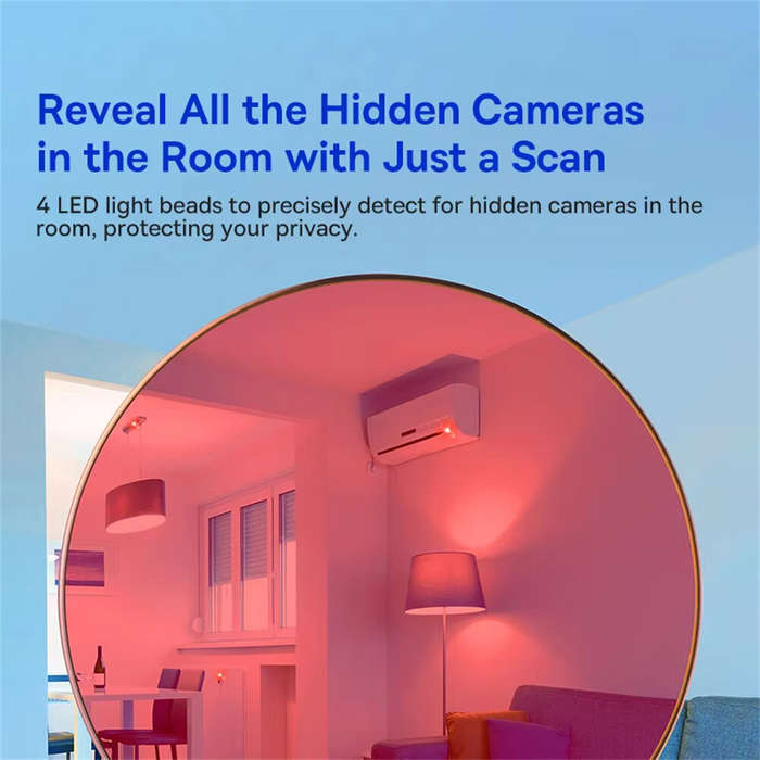 White - Baseus Camera Detector for Anti Candid Security Protection Mini Pinhole Camera Lens Detect G
