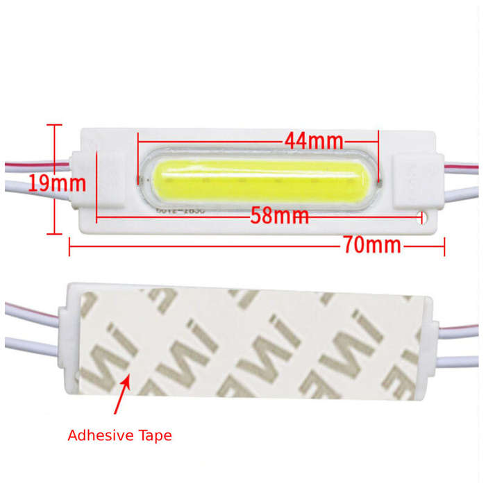 Yellow - 20LED Super Bright COB LED Module 24V 1.8W Injection LED Module Waterproof Advertising Desi