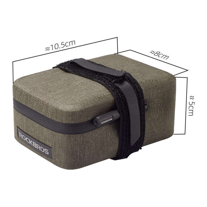White - ROCKBROS 0.4L Mini Bicycle Saddle Bag Tail Bag Lightweight Waterproof Portable Wear-resistan