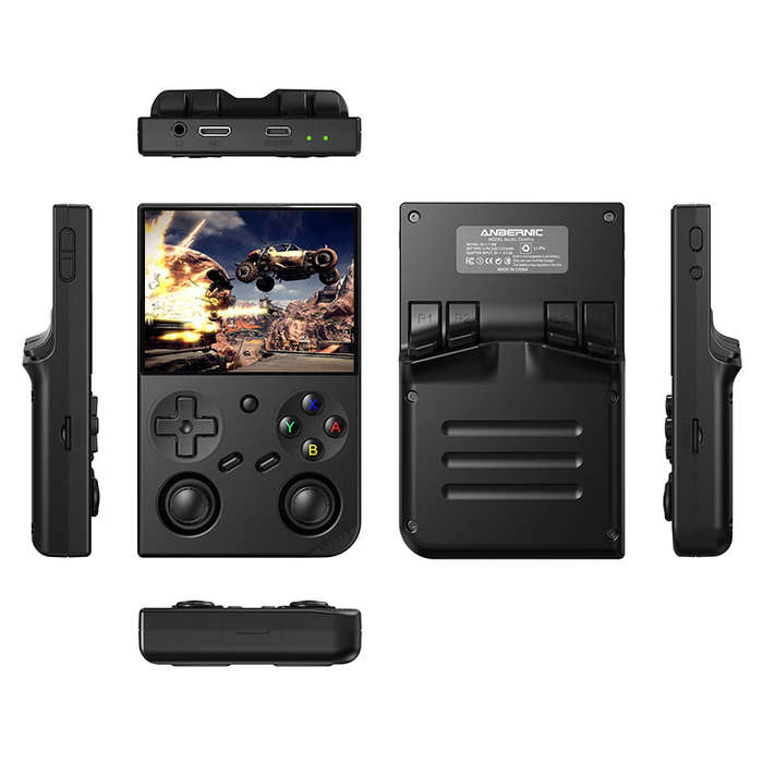 White - [64G]ANBERNIC RG35XX Pro Linux System Handheld Game Console Built-in 4000+ Games 3.5-inch IP