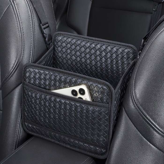 #2 - Car Seat Middle Storage Bag For Bags Storage Net Pocket Hanging Bag Center Console Armrest Box