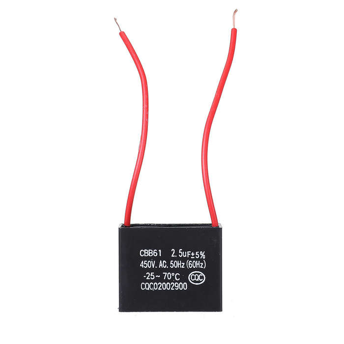 10pcs CBB61 450V 2.5uf Starting Capacitance AC Fan Capacitor CBB Motor Run Capacitor 450V 2.5F
