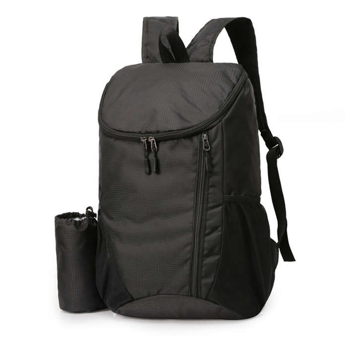 Black - IPRee 20L Day Pack Portable Foldable Backpack Folding Mountaineering Bag Ultralight Outdoor