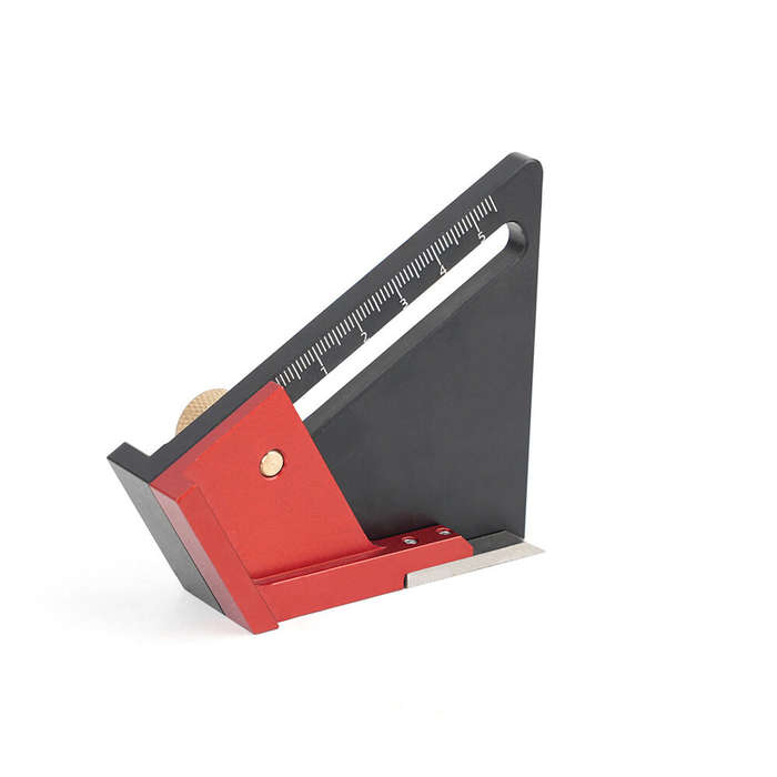 Black - CNC Aluminum Alloy Marking Gauge MG0-000-0164 0-58mm High Precision Woodworking Tool Compact