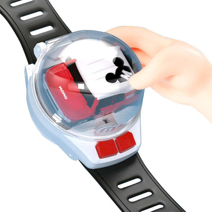 Red - 4DRC NEW C17 Mini Watch RC Control Car Hot Sales Children's Cute Cartoon Electric Car Small Co
