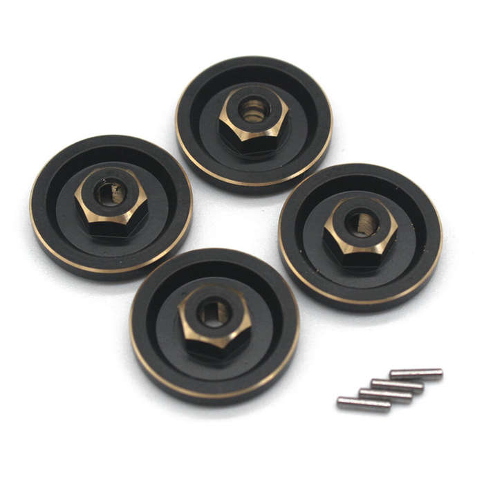 Black - 4PCS Upgraded Metal Hex Adaper 7mm for Land Rover Camel FMS FCX24M 1/24 RC Cars Vehicles Mod