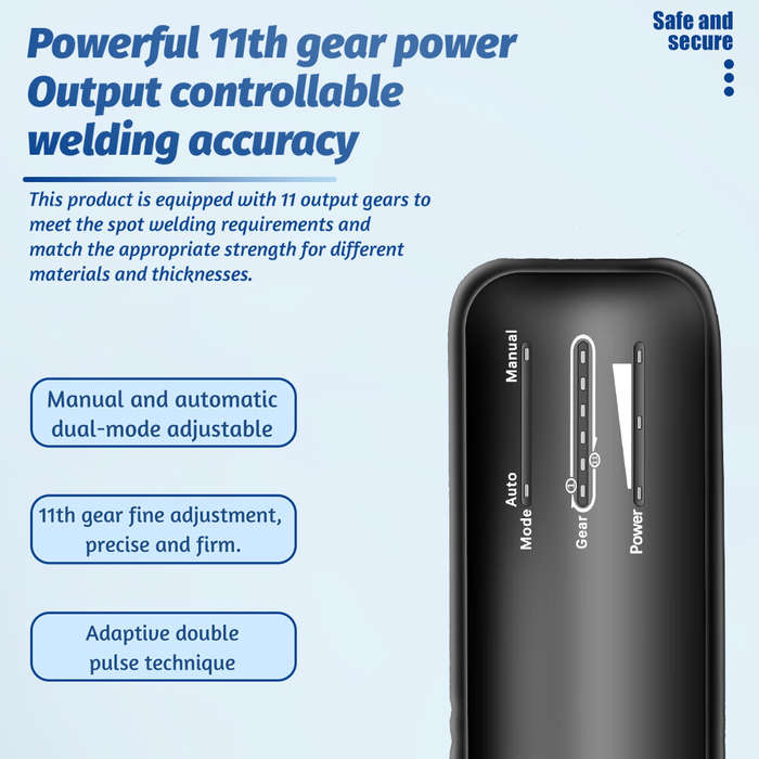 Black - Docreate-756 Small Hand-Held Spot Welder 800A 4.2V LED Display Portable Lightweight ABS Weld