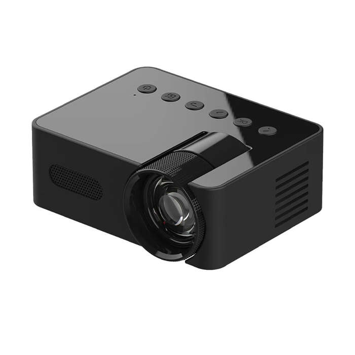 Black - YT100 Mini Wifi Smart Portable Outdoor Projector Full HD1080P Office Home Theater Movie Wire