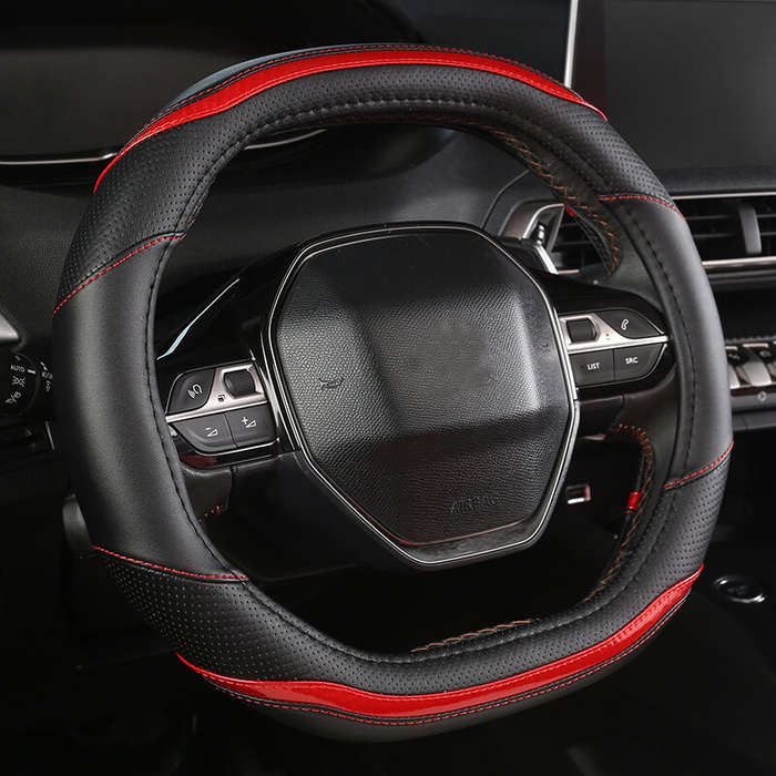 Blue - Car Steering Wheel Cover PU Leather All Season for Peugeot 4008 5008 New 508