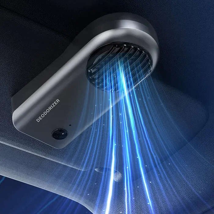 White - 1200mAh Air Purifier Ozone Active Deodorizer Car Odor Eliminator Electronic Intelligent Odor