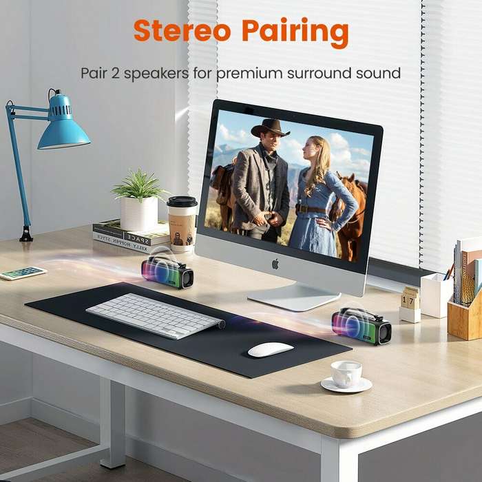 SOUNARC P3 16W bluetooth Speaker Portable Speaker Stereo Subwoofer Bass RGB Light Outdoors Wireless