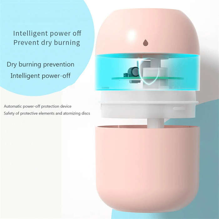 Green - USB Aroma Diffuser Humidifier Sprayer Portable Home Appliance 220ml Electric Humidifier Desk