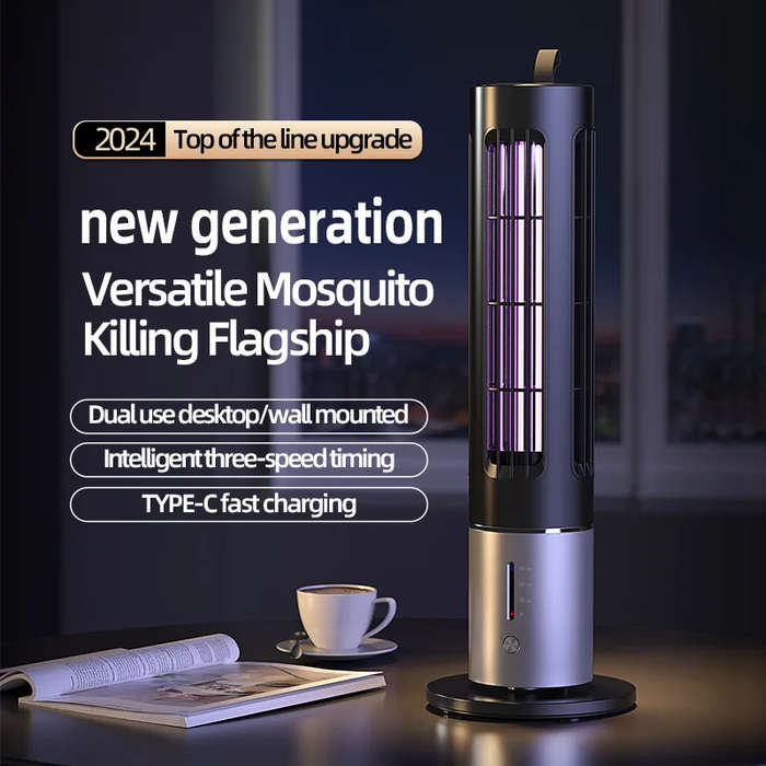 Black - Hanging and Vertical Mosquito Killer Lamp Electric Mosquito Killer Lamp Outdoor Mosquito Kil