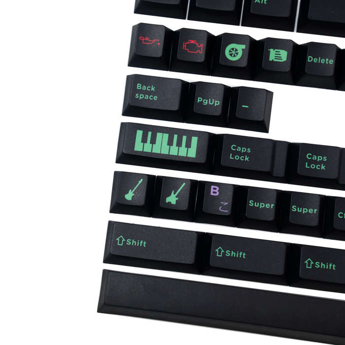 145 Keys GMK POWER CHORD Punk PBT Keycap Set Cherry Profile Sublimation Keycaps for Mechanical Keybo