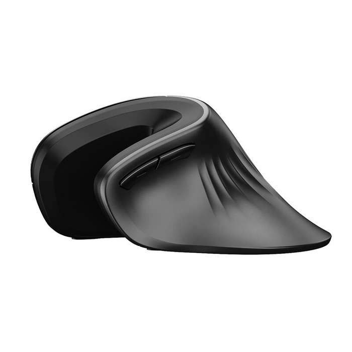 Black - HXSJ T27 2.4G Wireless Vertical Gaming Mouse 1200/2400/3200DPI 6-Key Ergonomic Mice for Offi