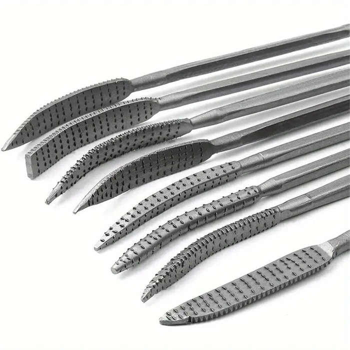 8PCS Double Ended Wood Carving File Kit Metal Riffler Wood Rasp Set Special Shaped Tools Perfect for