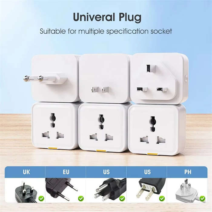EU Plug - Tuya Smart Home WIFI Plug Socket 16A Universal Travel Universal Conversion Socket Outlet P