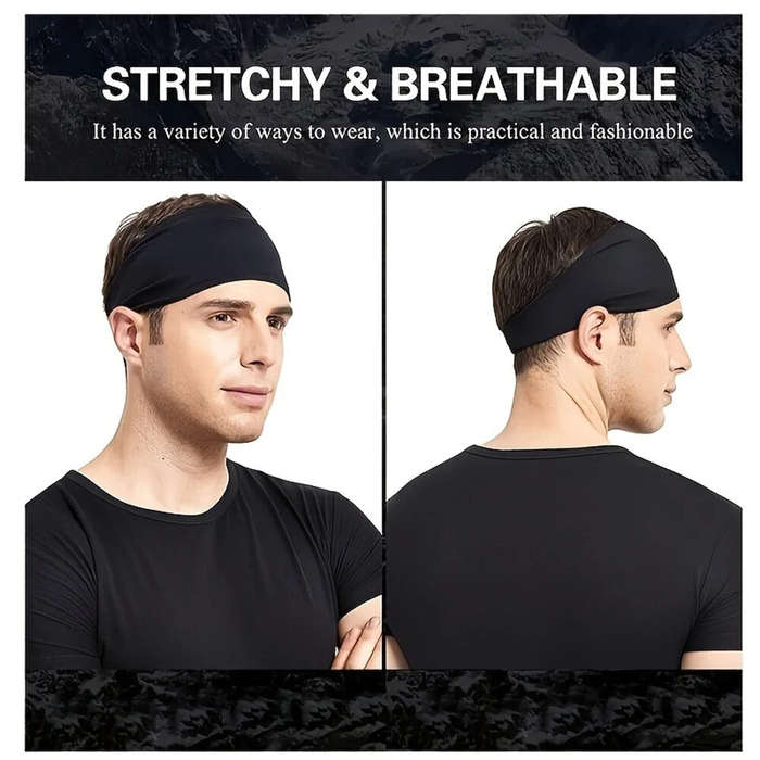 Grey - KALOAD 1Pcs Sports Headband Running Fitness Soft Elastic Sweatband Quick-Dry Hairbands for Ou