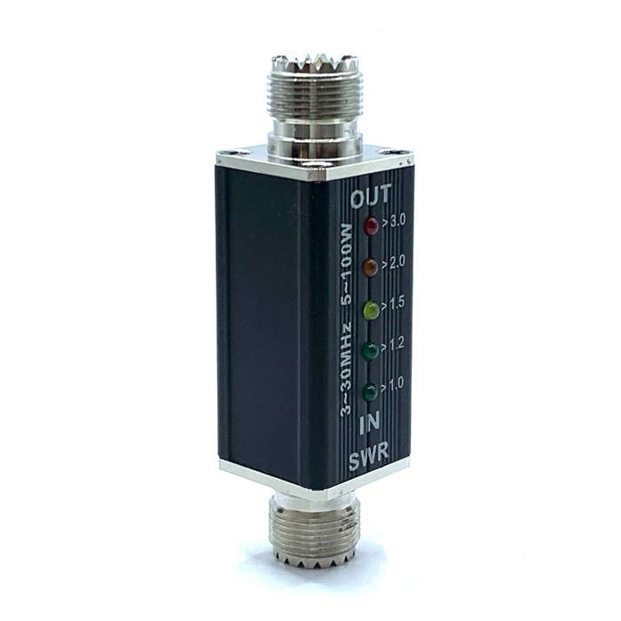 3-30MHz Frequency Max 100W Shortwave Standing Waves Indicator RF-tapped Powered M Female Port Standi
