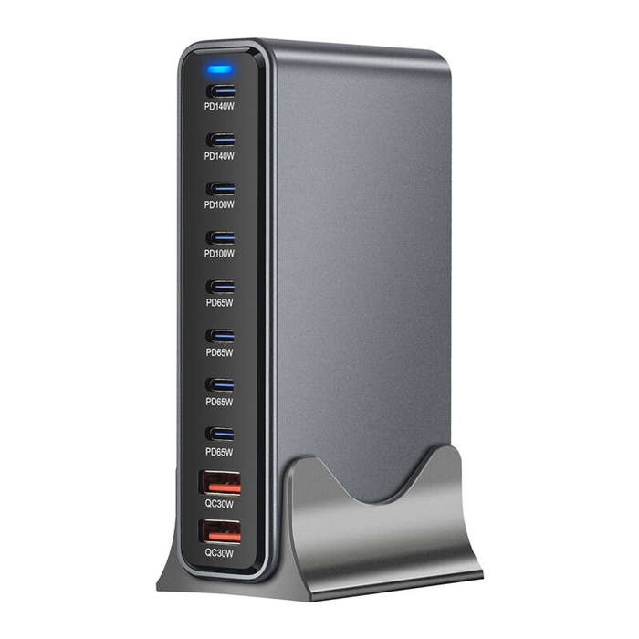 EU Plug - [GaN Tech] Bakeey YMX-800W 800W 10-Port USB PD Charger 2USB-A+8USB-C PD QC Fast Charging D