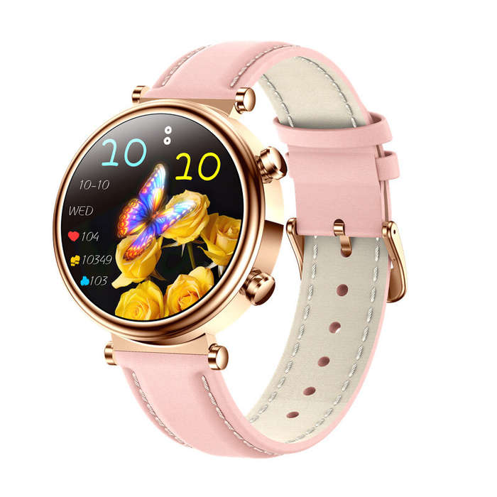 Silver - T86 1.27inch HD Screen 40mm Female Size Women's Health bluetooth Call Blood Glucose Uric Ac