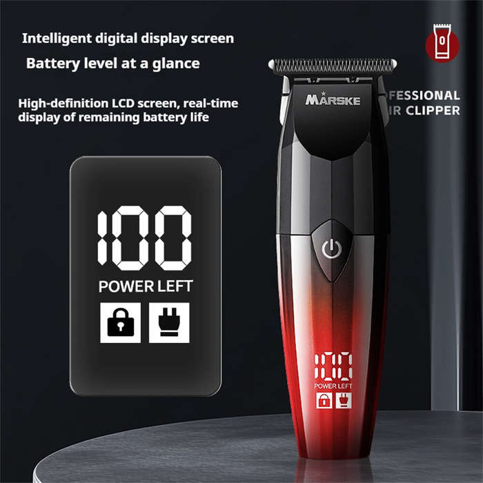 Gold - MARSKE MS-5066 Professional Hair Clipper 7200RPM Motor 800mAh Battery Cordless USB Recharge R