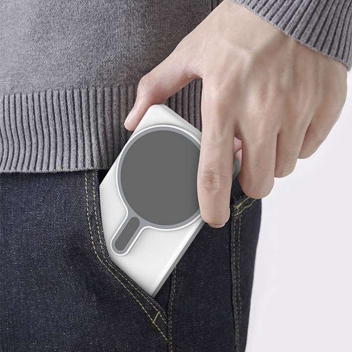 White - Wireless Rotatable Mini Screen Projector with 4.02-Inch IPS Display for Streaming and Phone