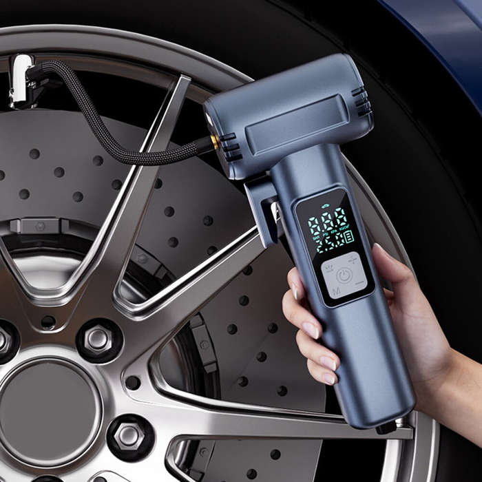 Black - 150 PSI Portable Car Inflator Pump Cordless Car Air Pump Electric High Pressure Tire Inflato