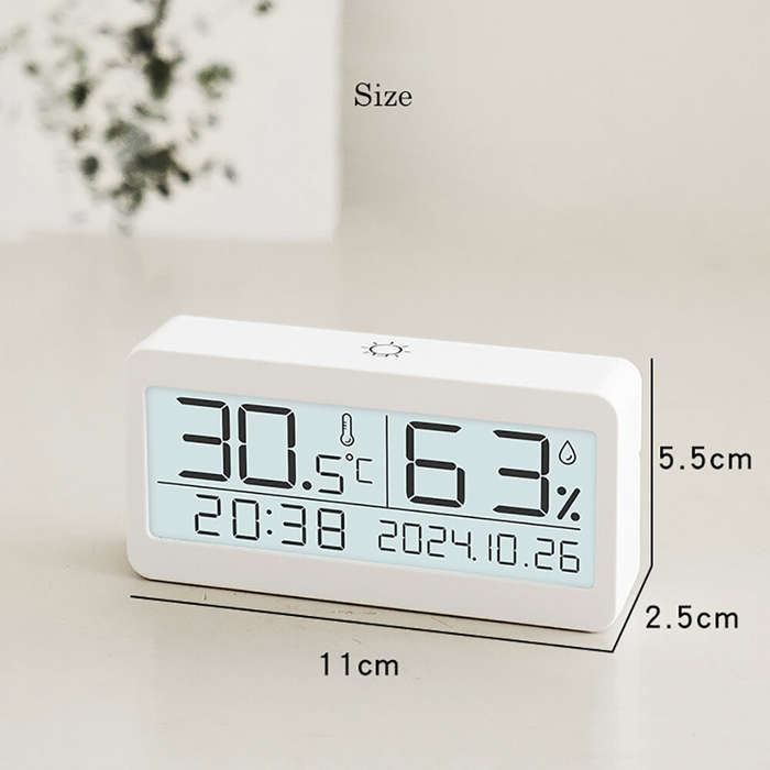 #A - Magnetic Suction LED Simple Clock Back Light Desktop Clock Temperature And Humidity Alarm Clock