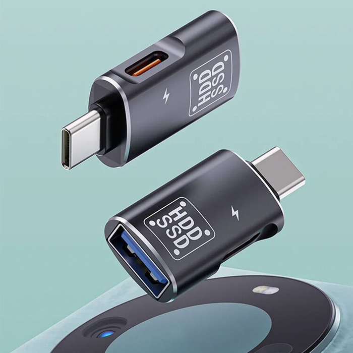 Charger Type(Silver) - Type-C OTG Adapter USB-C Male To USB 3.0 Female Adapter for Macbook Xiaomi HU