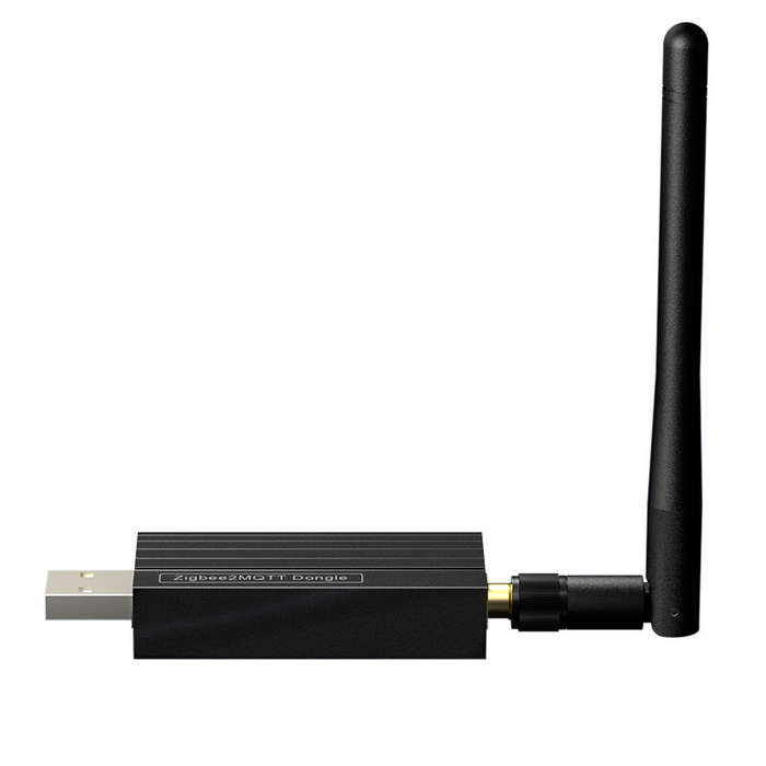 Black - Tuya ZBDongle-P Smart Gateway Zigbee3.0 USB Dongle Plus MQTT Gateway Work with Home Assistan