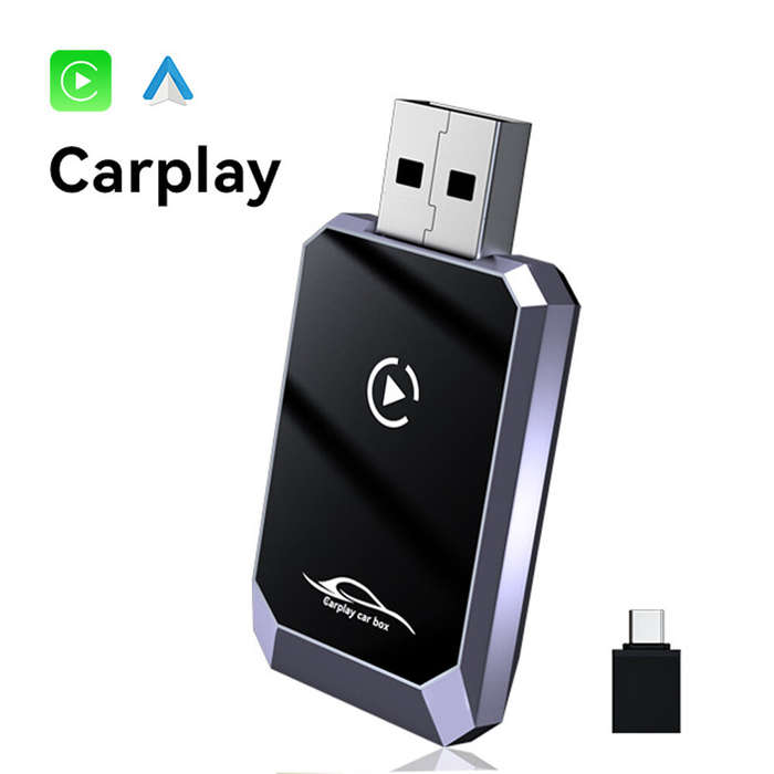 Black - 2 In 1 Wireless Carplay Car Interconnection Android Auto Carplay Module Plug and Play Suppor
